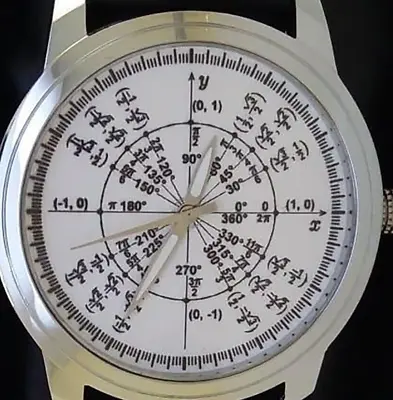 Mathematics Trigonometry Value Of Pi Radian Circle Math Watch Black Or White • $119.99