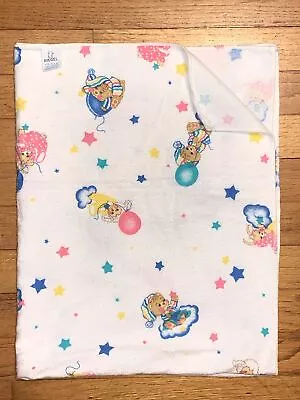 VTG Riegel Teddy Beddy Bear & Friends Star Cloud Balloon Flannel Baby Blanket • $39.89