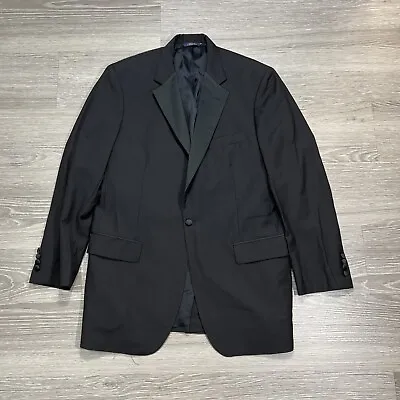 Brooks Brothers Tuxedo Blazer Men 42L Black Wool VTG Tailored Fit Formal Jacket • $49.99