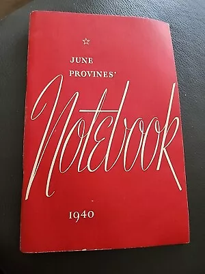 JUNE Provine 1940 Notebook Movie Stars Motion Pictures Silver Screen Star • $14.95
