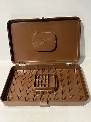 Wilson Wil-hold Brown Sewing Spool Box Thread Bobbin Organizer Vintage Broke • $8.50