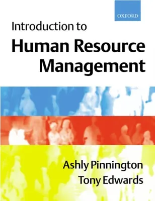 Introduction To Human Resource Management Ashly Edwards Tony Pi • £4.03