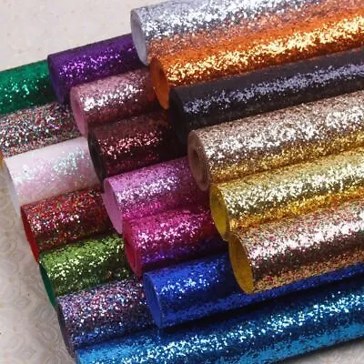 Chunky Glitter Fabric Wallpaper - Heavy Wall Paper Glitterbug Glam Glitterwall • £11.99