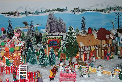 Christmas Village Backdrop Model Train Snow Dept 56 • $16.95