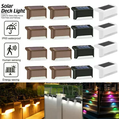 US Solar LED Bright Deck Lights Outdoor Garden Patio Railing Decks Path Lighting • $56.98
