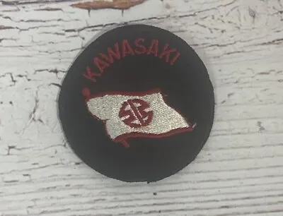 VINTAGE KAWASAKI Black And Red Motorcycle Patch 1980’s Unused • $8