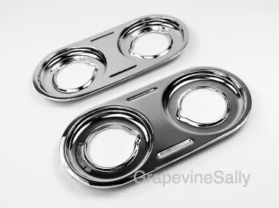 NEW CHROMED Vintage O'Keefe & Merritt 1960's Blt-In Counter Top Oval Drip Trays • $460