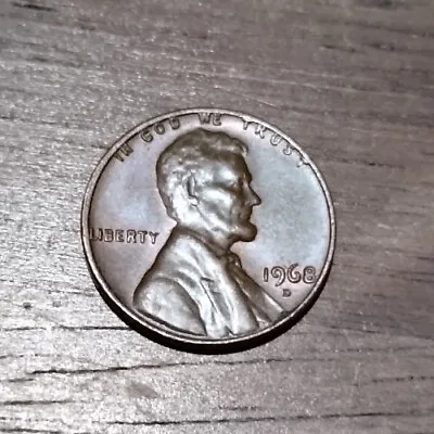 1968 D Lincoln Penny With Letters On Top Rim And  L  On Side Rim • $300