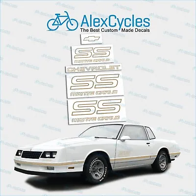 Monte Carlo SS 1987 1988 Restoration Gold Vinyl Decals Stickers Logos Chevy Kit • $22.70