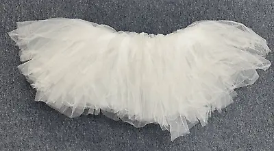 Plus Size 5 Layer Tutu White Skirt Fairy Halloween Party Fancy Dress Costume • £8.99