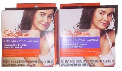 TWO Sally Hansen Stripless Wax Kit Eyebrow Face Lip Small Areas Lasts 8 Week NEW • $14.79