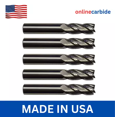 5 Pcs 3/16  4 Flute Carbide End Mill • $31.95