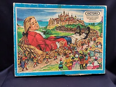 C1978 Victory Wooden Jigsaw Puzzle Gulliver's Travels 100 Pc • $29.99