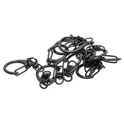 10 Sets Metal Swivel Clips Hook DIY Key Rings Lobster Clasps • £4.10