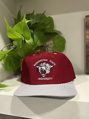 Vintage 90s Washington State Cougars Spell Out New Era Snapback Hat NCAA • $617.25