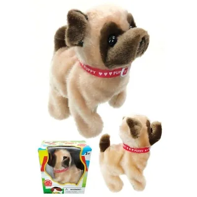 Plush Dog Fuzzy Walking Barking Cute B&g  Dancing Moving Faward/back Puppy Pet • £9.49