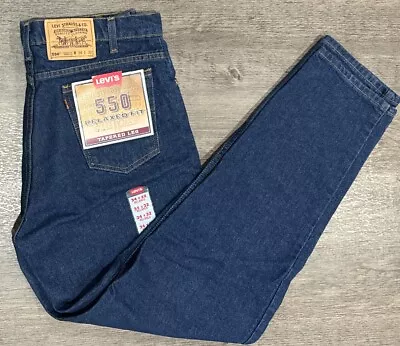 VTG 90s Levis 505 Jeans Mens 34 X 32 Orange Tab Dark Wash Relaxed Tapered *READ • $84