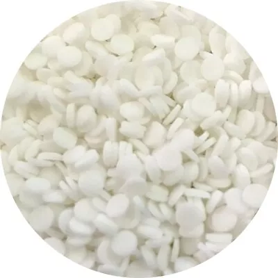 £2.49 • Buy Edible Confetti 3mm Matt White Sugar Sprinkles Cake Decoration Free P&p