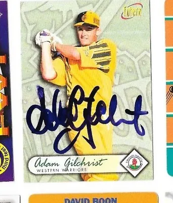 Adam Gilchrist (Australia) Signed Western Warriors Cricket Card 1996 + COA • $75