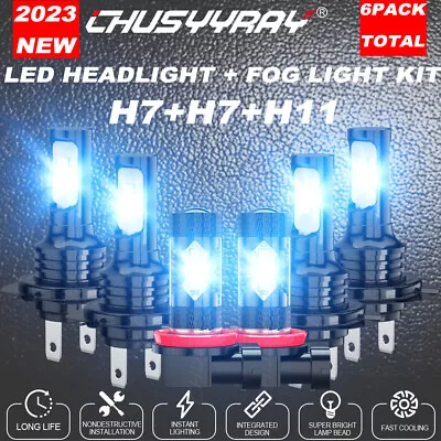 For Mercedes-Benz E350 E320 E550 -8000K  Blue LED Headlight +Fog Light Bulbs Kit • $34.99