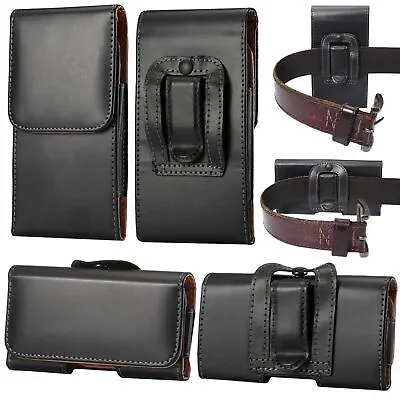 For LG G7 G6 Q V G V30 V40 W Series Leather Tradesman Belt Clip Loop Case Cover • $13.80