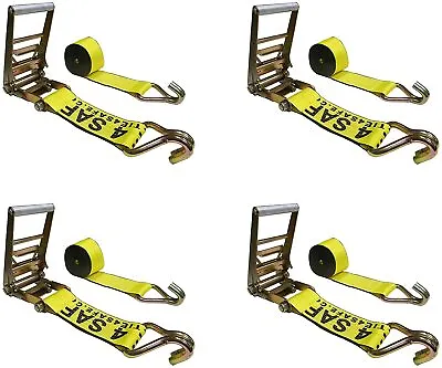 4 Pack Heavy Duty 4  X 30' Ratchet Strap W/J Hook For Farm Truck Trailer Flatbed • $185.85