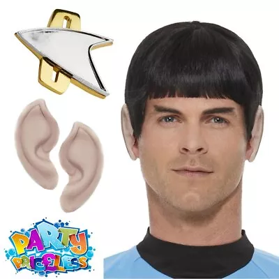 £16.99 • Buy Adult Star Trek Wig Ears Badge Original Series Fancy Dress Costume Accessory