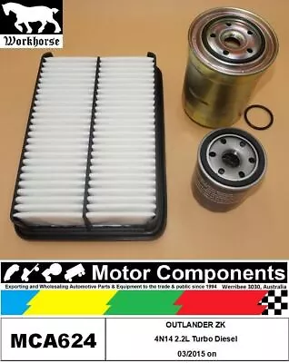 FILTER SERVICE KIT For MITSUBISHI  OUTLANDER ZK 4N14 2.2L Turbo Diesel 03/2015 O • $63.70