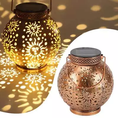 Outdoor Solar Garden Lanterns Hanging Lights Moon Star Sun Solar Art Lamp Decor • $15.19