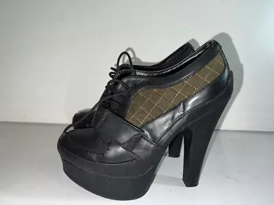 £25 • Buy Red Herring Ladies Black Leather Lace Up High Heel Ankle Boots Uk  3 Eur 36  D69