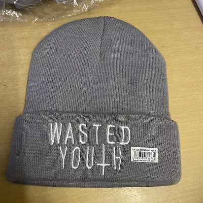 Grey Beanie Hat ( Wasted Youth ) One Size X 12 Youth Size • £15