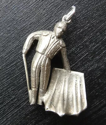 Vintage SILVER Matador Bull Fighter Charm For Bracelet -C428 • £8