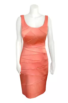 Sexy Cocktail Dress Salmon Color Bodycon Sheath Bandage Sleeveless By Sangria  • $39.88