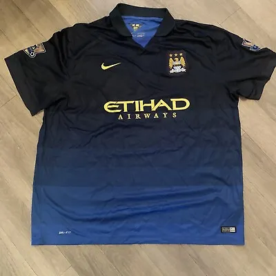 Manchester City Football Shirt Away Shirt 2014-15 Size XXXL 3XL CHAMPIONS SHIRT • $30.52