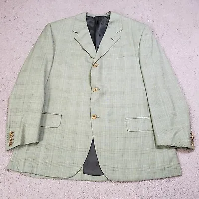 Oxxford Clothes Sport Coat 3XL 50R Glen Plaid FLAWS TV Movie Prop Cosplay Zombie • $42.49