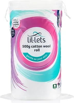 Lil-Lets / Cotton Wool Roll / 100% Pure Cotton Wool / Extra Large 500g Pack • £8.09