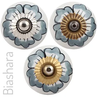 £2.35 • Buy Floral CERAMIC DOOR KNOB Cupboard Handles Cabinet Drawer Shabby Chic QUALITY