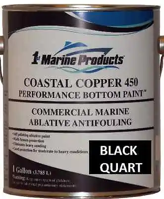 Marine Coastal Copper 450 Ablative Antifouling Bottom Boat Paint Black Quart • $52.88