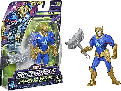 Mech Strike Thor Toy Avengers Marvel  15-cm-Scale Action Ages 4+ Monster Hunters • £11