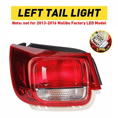 For 2013-2015 Chevy Malibu [NON-LED]Tail Light Brake Lamp Outer Driver Side Left • $53.89