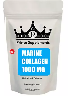 Collagen  90 Capsules 1000mg  Marine hyaluronic Anti Ageing-  Buy 2 Get 1 Free • £7.99