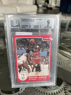 1985-86 Star All-Rookie Team #2 Michael Jordan BGS 9 MINT • $3250