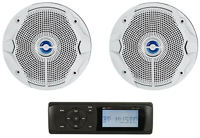 $150.94 • Buy MB Quart MDR2.0 Marine/Boat Bluetooth/USB Receiver Radio+(2) JBL 6.5  Speakers