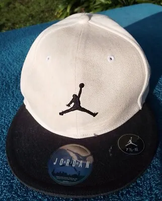 Air Jordan 7 1/2 Nike White Black Hat Cap Michael Jordan Good Condition  • $28.85