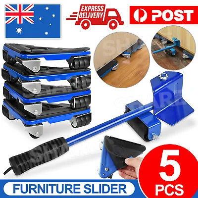 $26.95 • Buy 5pcs Furniture Slider Lifter Moves Wheels Mover Kit Home Moving Lifting System