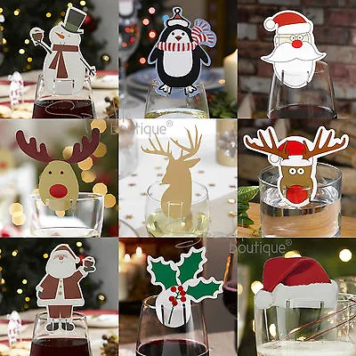 £2.79 • Buy Christmas Glass Decorations / Place Name Cards X 10 - Xmas Party Table Settings