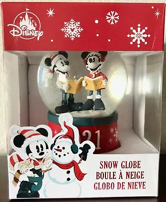 Disney Store Mickey And Minnie 2021 Snow Globe Christmas Holiday New In Box! • $9.97