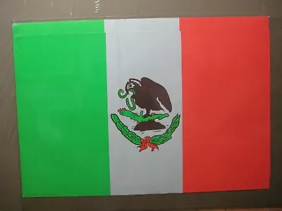 Mexican Flag Mexico Peace Poster Political 1970's  Black Light Inv#6037 • $24.99