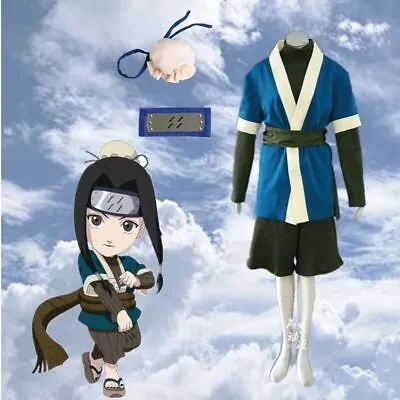 NARUTO Haku Anmie Manga Cosplay Costume Kimono + Headband + Hairdeco • $80