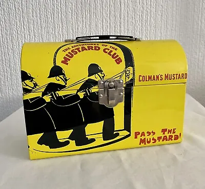 Colman's Mustard Yellow Metal Lunchbox Retro Food Advertising Display Gift Tin • £16.50